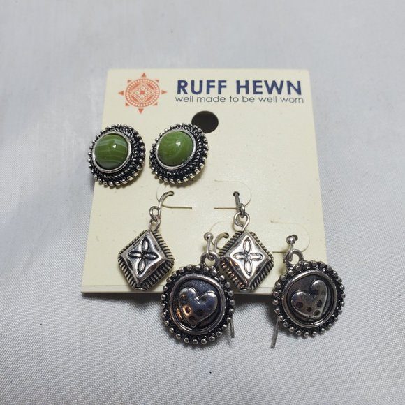 Ruff Hewn trio earrings - Picture 2 of 3